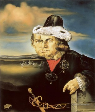 portrait Tableau Peinture - Portrait de Laurence Olivier dans le rôle de Richard III surréalisme